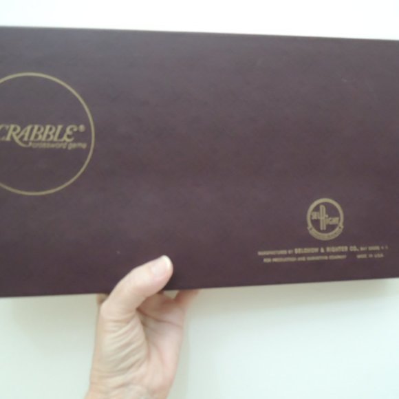 Scrabble Board Game Vtg 1953 Word Game in Burgundy Box COMPLETE - Picture 5 of 12